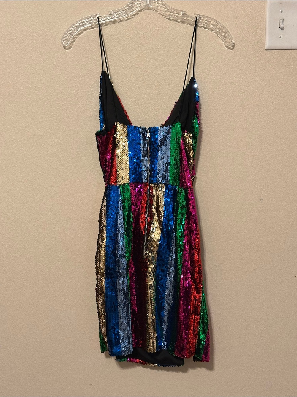 Prettylittlething Multicolor Sequin Mini Dress View 2